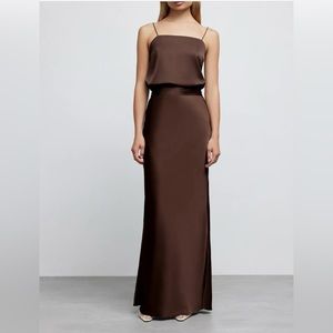 Elegant Brown A-Line Skirt